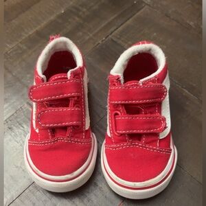 4C toddler Red Vans